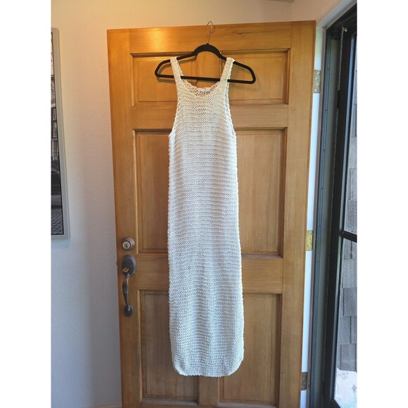 Mikoh Genoa Knit Racerback Midi Dress Ivory 3 - Picture 1 of 9